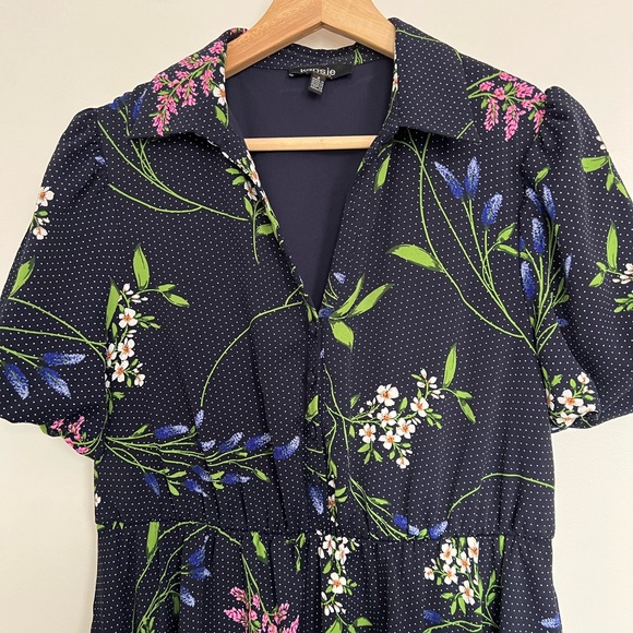 Blue Floral Dress - Picture 2 of 7